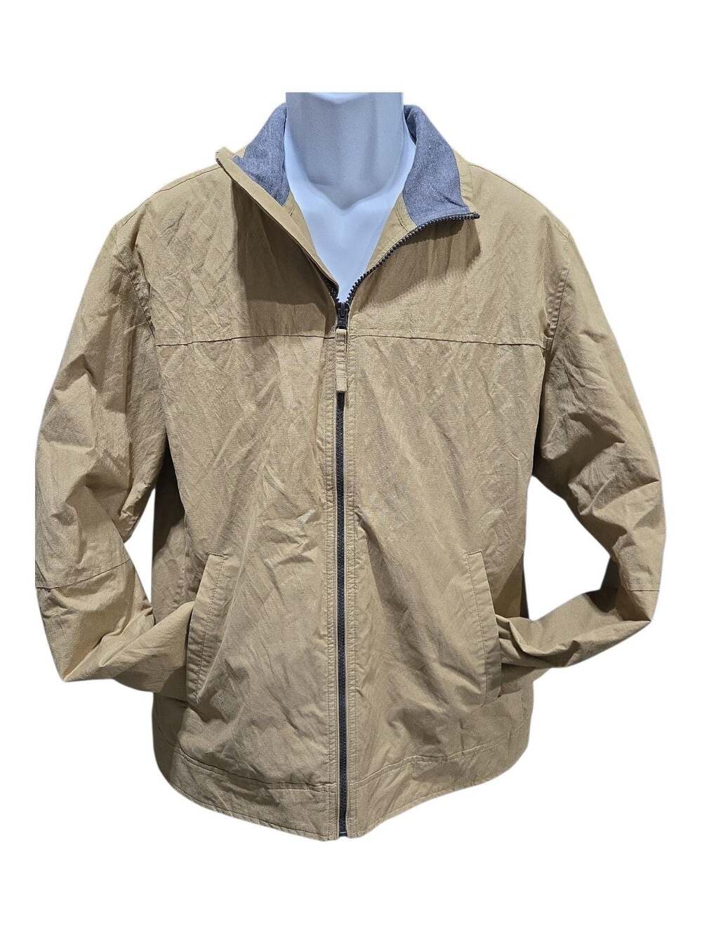 Timberland Men's Khaki Full-Zip Windbreaker Jacket Size M/M